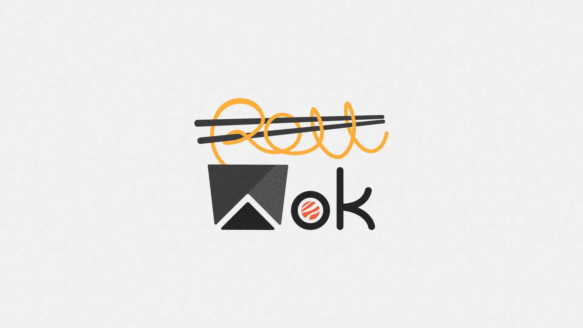 Разработка логотипа суши-бара «Roll Wok Club» в Костомукше